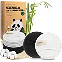 Los mejores  - 10Pcs Discos Desmaquillantes Reutilizables- Algodones Desmaquillantes Lavables y Ecologicos- Hechos de Bambú y Algodón…